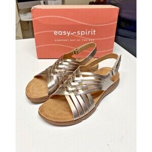 Easy Spirit Mar Metallic Gold Women's Comfort Sandal Size 11M New